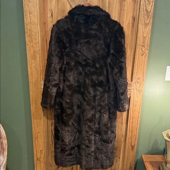 Donna Salyer’s Fabulous Faux Furs Rich Brown Faux Mink Full Length Coat - Picture 7 of 7